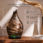 Porseme 280ml Essential Oil Diffuser Glass Color Changing Aroma Air Diffusers - Image 3