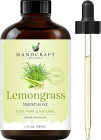 Handcraft Blends Lemongrass Essential Oil – Huge 4 Fl Oz – 100% Pure and by HandcraftBlends