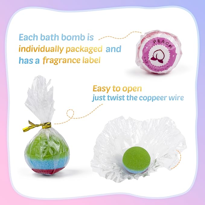 Bath Bombs for Kids, Handmade Organic Bubble Bath Ball Gift Set for Boys and - Image 7