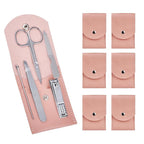 6 Sets Pack Travel Manicure Set Professional Nail Clipper Kit-5 Pieces by HANTEKAS