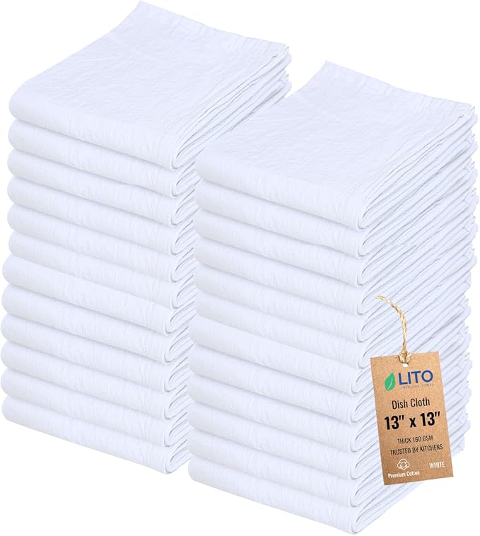 Dish Cloths Cotton by LITOLinenandTowel