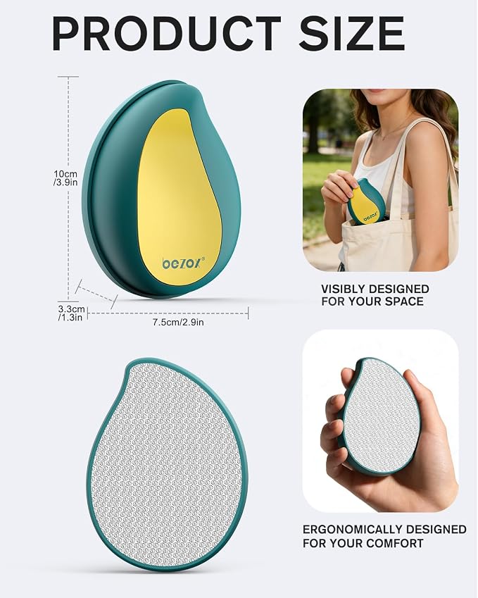 BEZOX Glass Foot Scrubber – Professional Foot File Callus Remover - Image 7