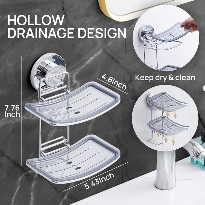 LEVERLOC Soap Dish Holder Suction Cup - Image 3