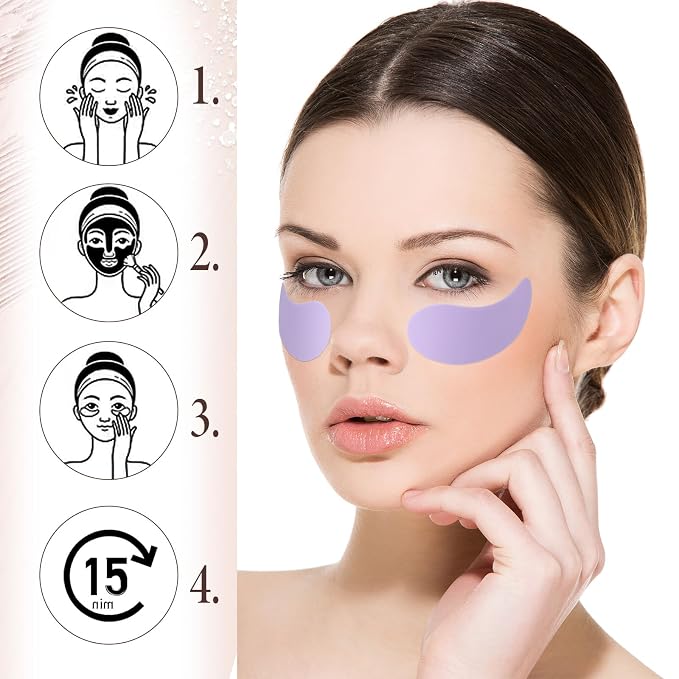 Psyqtsuary 5 Pairs Silicone Under Eye Patches, Reusable Eye Patches Plump Fine - Image 4