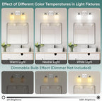 Ascher Bathroom Light Fixtures, 2-Light Vanity Light Over Mirror, Brushed - Image 7