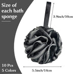 10 Pack Bath Sponge Shower Loofahs 40g, Mesh Pouf Bath Scrunchies Body Wash Puff - Image 2