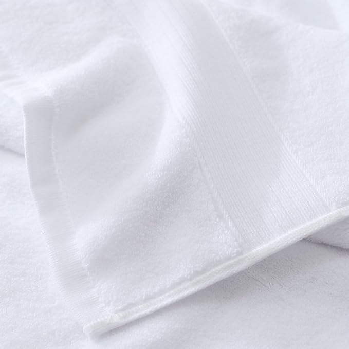 27x55 Bath Towels Set 100 Percent Cotton 650GSM Luxury Super Soft Absorbent - Image 7