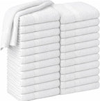 HOME ESSENTIALS Salon Towels 24 Pack, Quick Dry Gym Towels, Spa Face Towel by HOMEESSENTIALS