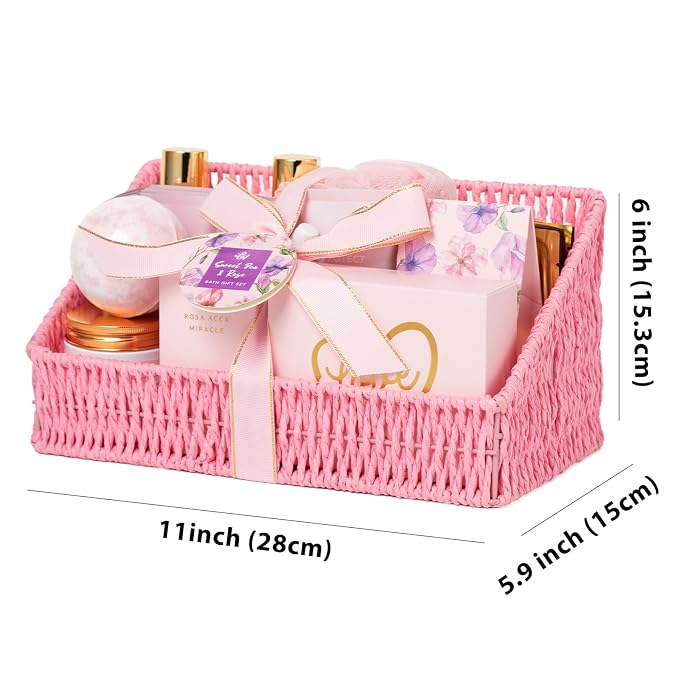 32 Pcs Mother's Day Gift, Rose Bath and Body Gift Basket - Image 7