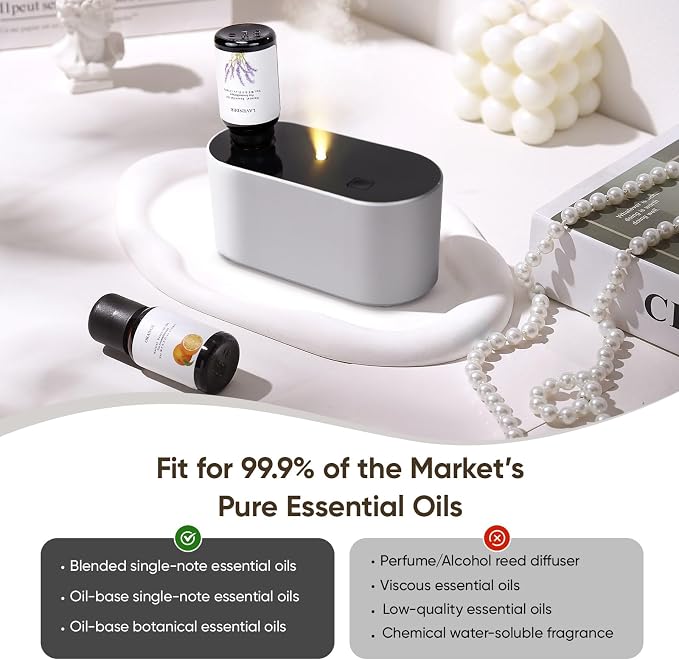 Lecdura Waterless Diffuser for Essential Oil, Battery Operated Scent Air - Image 6