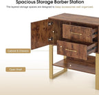 BarberPub Styling Barber Station, Wall Mount Storage Cabinet, Salon Equipment - Image 6