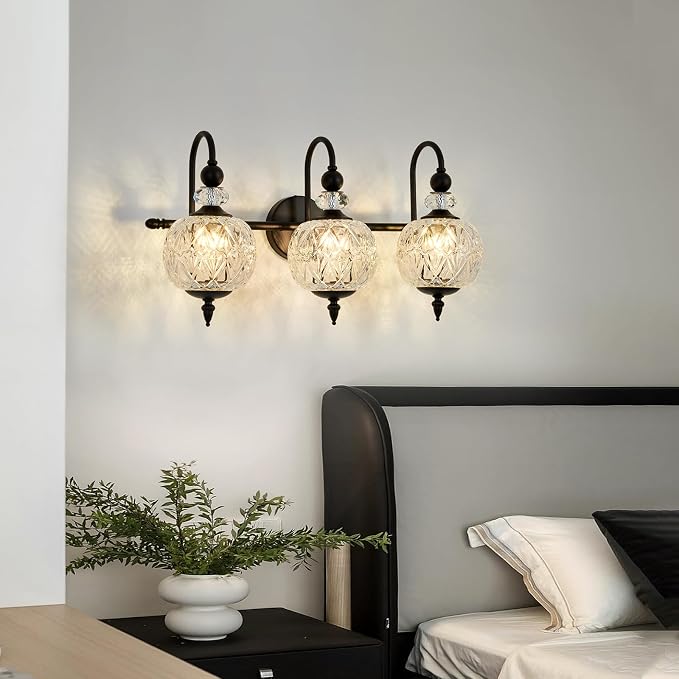 Piepooye Vintage Bathroom Light Fixtures Black Vanity Light - Image 5