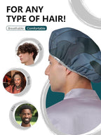 Years calm Men Shower Cap Reusable Waterproof, Dual-Layer Design, Double-Sided - Image 7