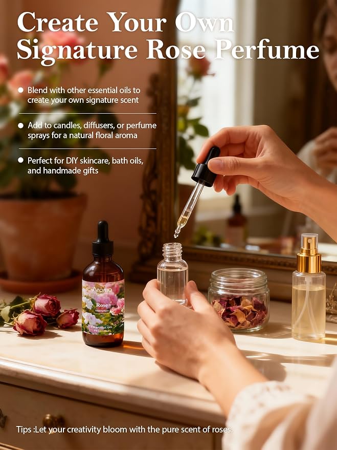Rose Essential Oil in Premium Gift Box - Image 4