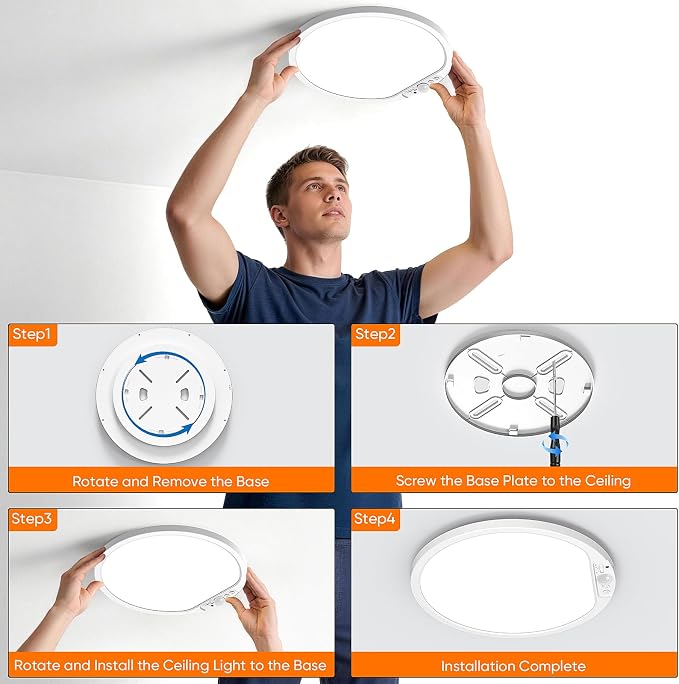 10000mAh Rechargeable Motion Sensor Ceiling Light - Image 3