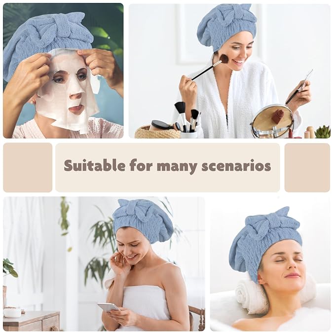 SUNLAND Large Microfiber Hair Drying Caps - Image 7