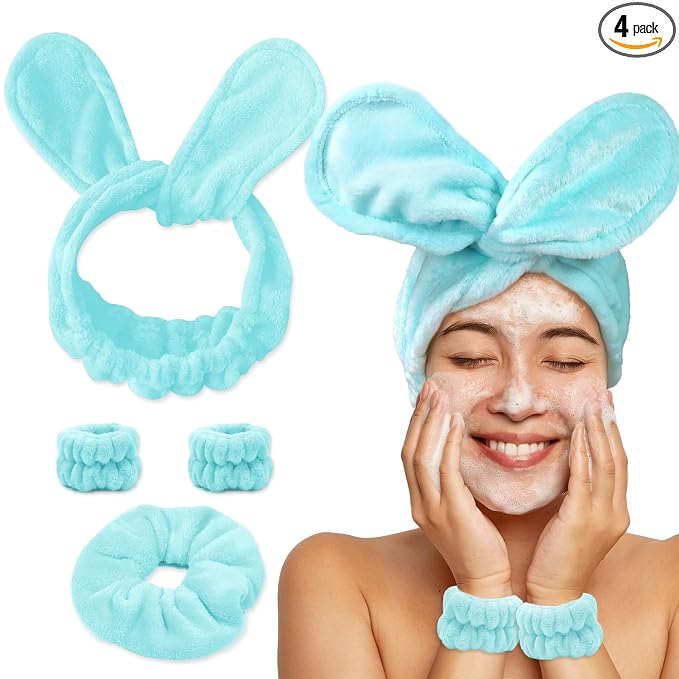 my novel things Face Wash Headband Set Adjustable Makeup Hair Headbands by mynovelthings
