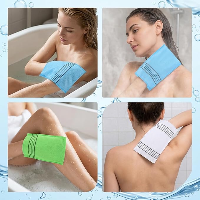 6 PCS Korean Scrub Mitt, Korean Italy Towel Korean Washcloth Exfoliating - Image 7