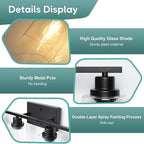 Ascher Bathroom Light Fixtures, 4-Light Vanity Light Over Mirror, Matte Black - Image 5