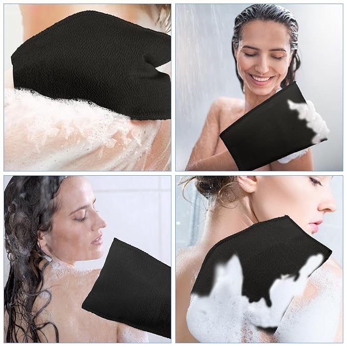 Tatuo 12 Pieces Korean Exfoliating Mitt Glove Italy Towel Body Skin Scrubber - Image 6