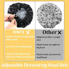 Ymapinc Reusable Shower Caps for Women Waterproof Hair Shower Cap Adjustable - Image 4