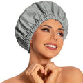 Reusable Shower Cap for Women, Large Waterproof Shower Bonnet by Edoneery