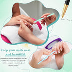 4Pcs Glass Cuticle Pusher, Dual-Ended Manicure Stick, 4 Colors Nail Cuticle - Image 4