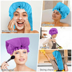 2 Pcs Large Shower Cap for Braids, Extra Long Shower Cap for Women Long Hair & - Image 7