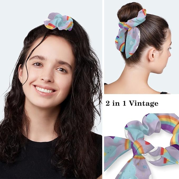 Scrub Caps Women Ponytail Cute Pink and White Leaves Caps Bouffant Working Hat - Image 5