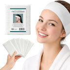 APPEARUS Disposable Stretch Facial Headbands, Snag-Free Adhesive Tab Closure by APPEARUS
