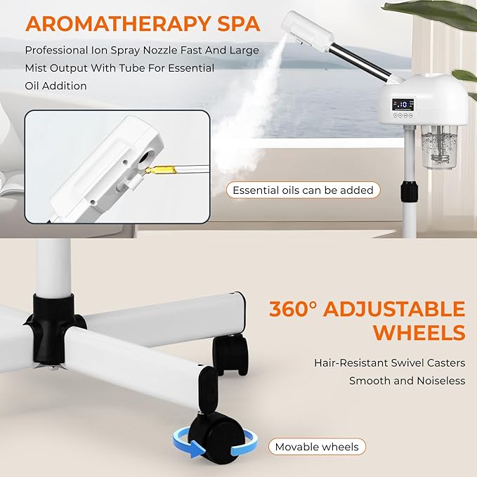 Professional Facial Steamer for Estheticians, Hot Mist & Timer Function - Image 5