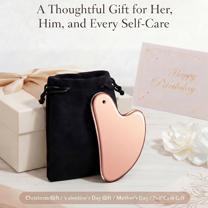 Nuanchu Stainless Steel Gua Sha Facial Tool, Metal Gua Sha - Image 7
