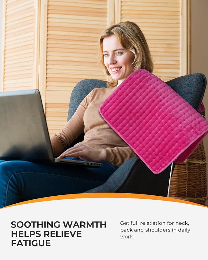 CooCoCo Pink Heating Pad for Period Cramps, FSA Eligible Cute Heated Pad - Image 4