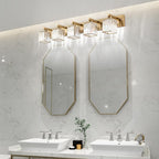 Aipsun Bathroom Vanity Lights Fixtures Crystal Vanity Light 5 Light Modern - Image 4