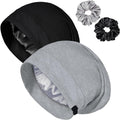 Satin Bonnet for Sleeping Night Cap, Adjustable Satin Lined Silk Bonnets Sleep by ROYBENS
