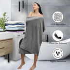 Hailea Gray Bath Towels Set 35x70 Inches - Image 3
