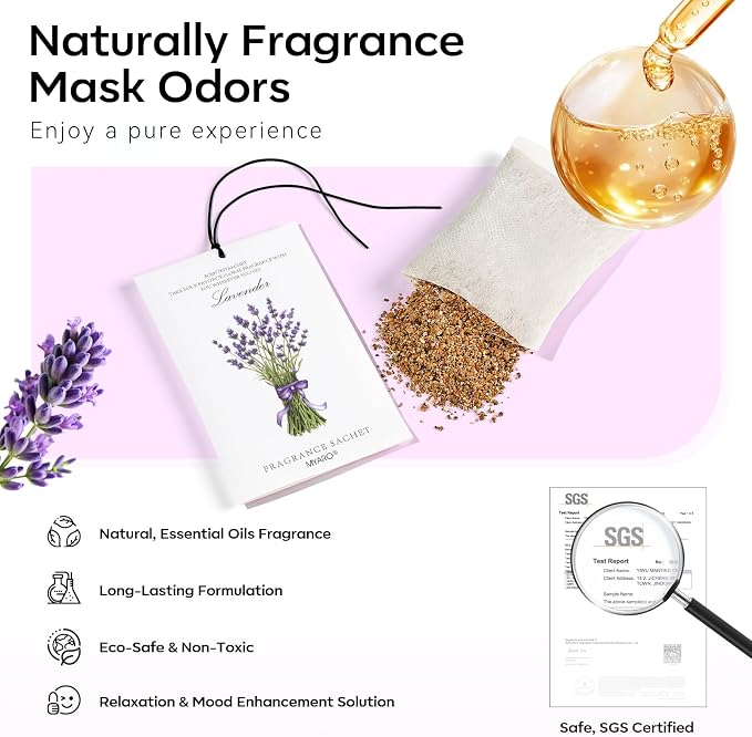 MYARO 12 Packs Scented Sachets for Drawer and Closet, Long-Lasting Potpourri - Image 4