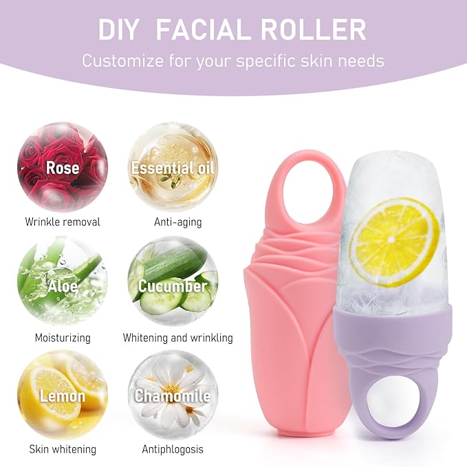 3 Pcs Facial Ice Roller Silicone Mold Reusable - Image 5