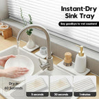 Fast Water Absorption Sink Organizer Tray Set, Faucet Splash Guard - Image 2