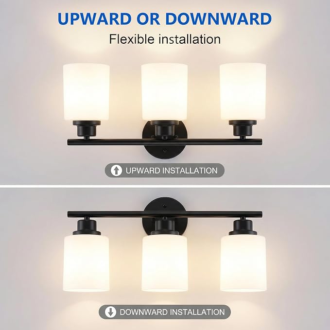 Unicozin 3 Light Bathroom Light Fixtures, Modern Vanity Lights - Image 4