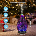 Essential Oil Diffuser 150ML -3D Firework Glass Aromatherapy Diffusers - Image 3
