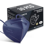 HUHETA KN95 Face Mask, 30 Pack Individually Wrapped, 5-Ply Breathable & by HUHETA