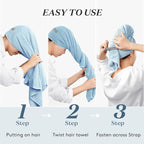 YFONG Large Hair Towel Wrap for Women, Super Absorbent Microfiber Hair Towel - Image 7