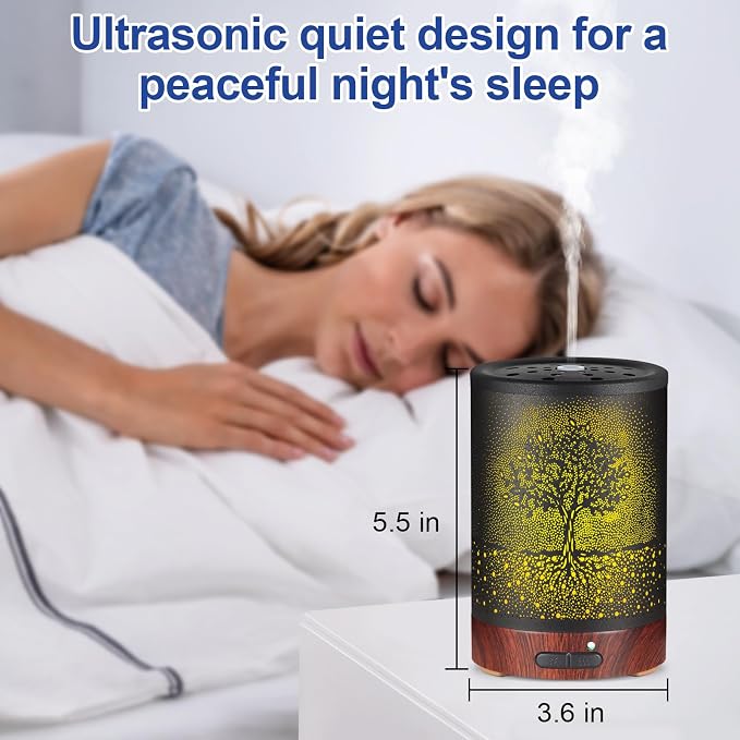 Essential Oil Diffuser- Aromatherapy Diffuser with7 Colors Light and Auto-Off - Image 5