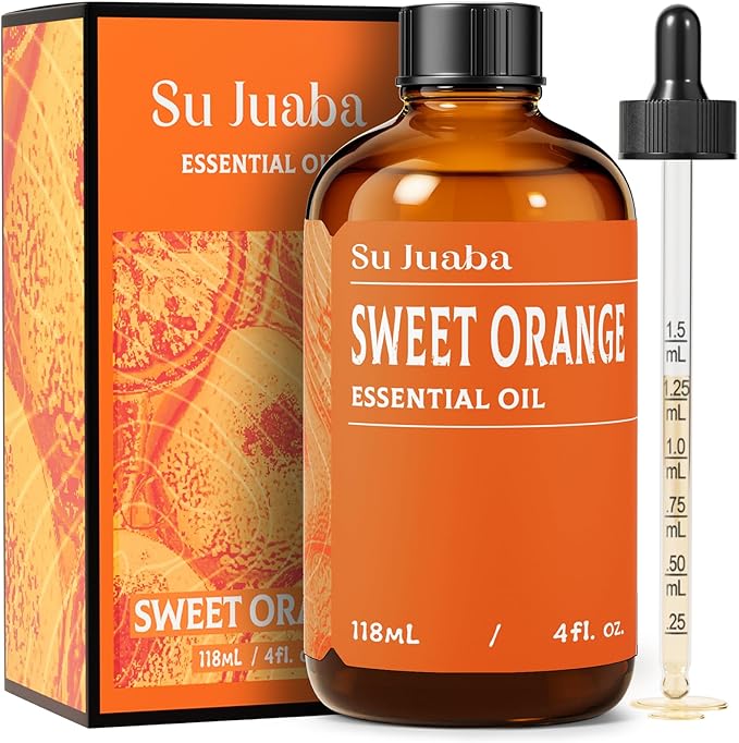SU JUABA Orange Essential Oil 4 Fl Oz, 100% Pure Natural by Unknown