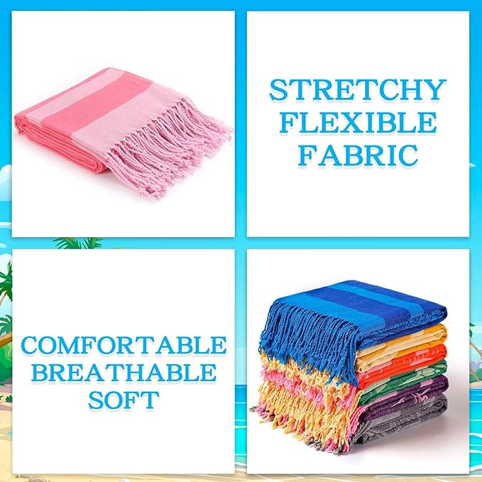 Genovega 6 Packs Oversized Turkish Beach Towels Set 74"x38" Extra Large Sand - Image 5