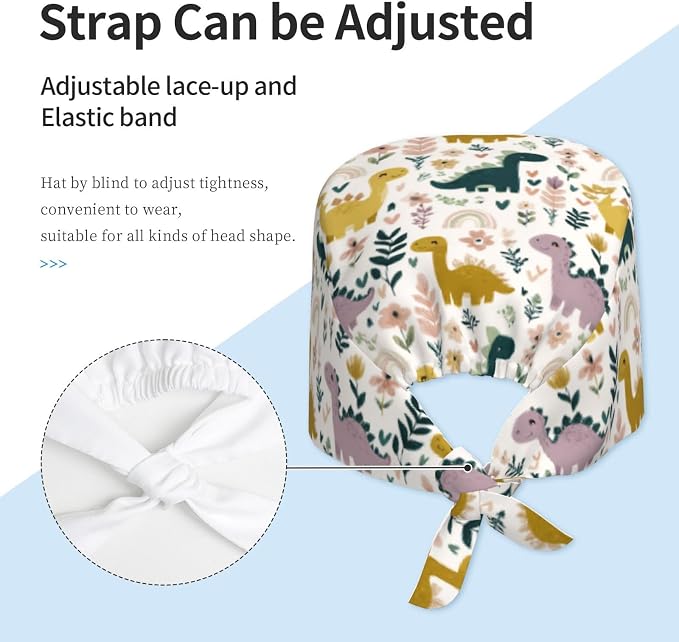 Alligator Ice Cream Working Cap, Scrub Cap - Image 4