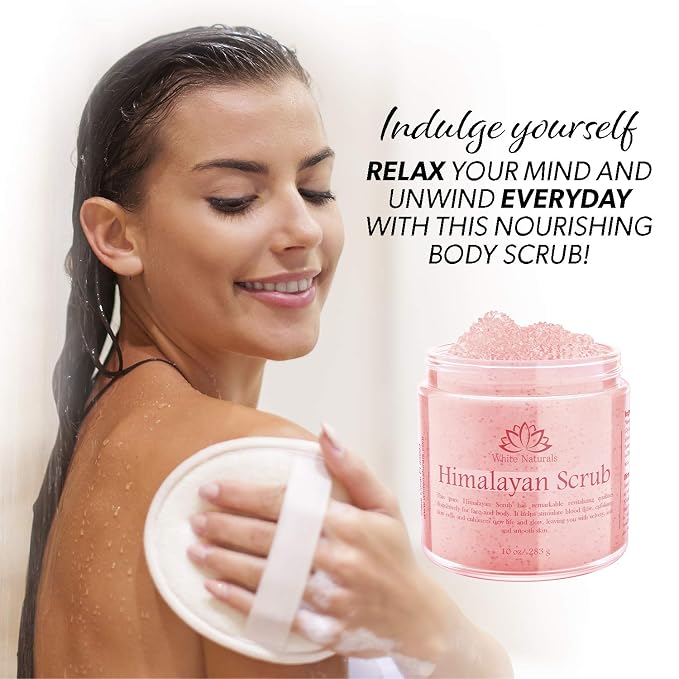 Pink Himalayan Salt Body Scrub, Deep Cleansing & Moisturizing scrubber - Image 5