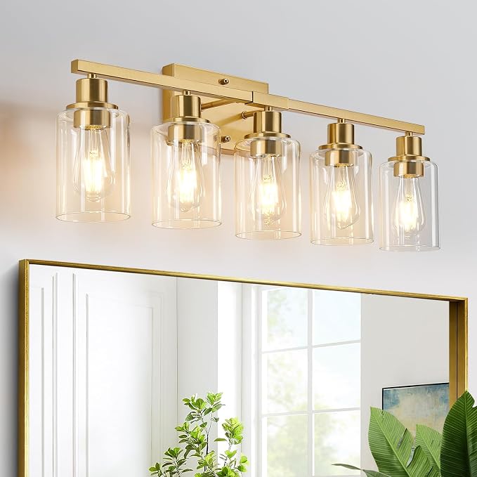MOKATNG 5-Light Bathroom Light Fixtures, Vanity Light by Bathroomlightfixtures