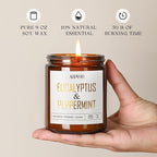 AOOVOO Eucalyptus Mint Candles - 9 oz Scented Candles - Image 3